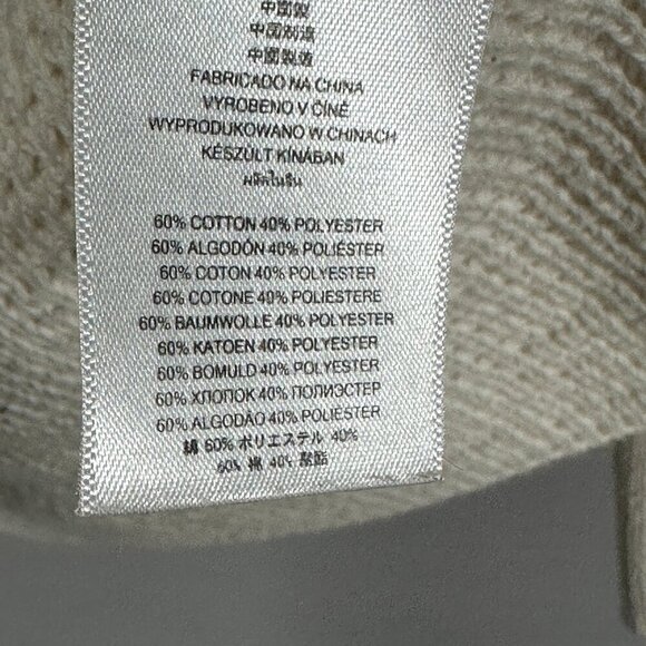 Michael Kors Sweater Womens Medium Beige Knit Turtle Neck Rib Cuffs Split Hem - Picture 6 of 10